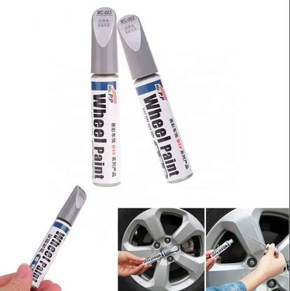 CARSCARE Car Touch Up Paint, Car Rim Paint Pen, Silver Wheel Rims Paint Car Body Filler Putty