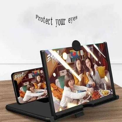 wishmechstore 12 inch 3D HD Mobile Phone Magnifer Projector Screen for Movies,Videos, Gaming-Foldable Screen Expander Phone