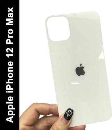 VOLMERE Back Tempered Glass for Apple iPhone 12 Pro Max White Back Tempered Glass, With Apple Logo