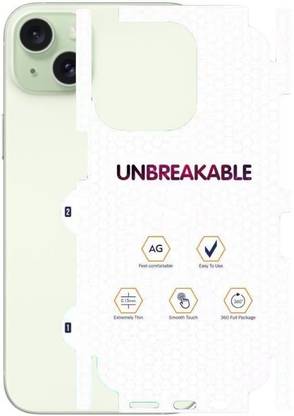 A3sprime Unbreakable Soft Transparent Back Skin Protector for APPLE iPhone 15 Plus Mobile Skin
