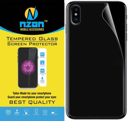 nzon Back Screen Guard for Phone Xs Max Screen Protector Back (Not Glass) Tempered Glass Screen Protector for Apple iPhone Xs Max [Bubble-Free][Anti-Scratch Film][Full Coverage,Case Friendly] -HD Clear