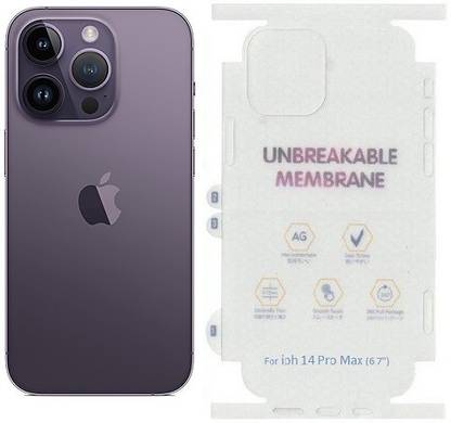 VOLMERE Back Screen Guard for Apple iPhone 14 Pro Max Matte Unbreakable Hydrogel, Screen Protector 360 Protection, With Apple Cut