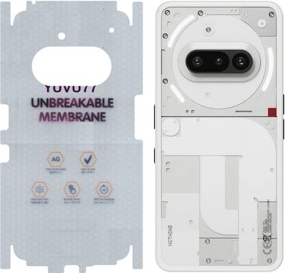 yuvu77 Back Screen Guard for nothing phone 3A, Membrane 360 coverage