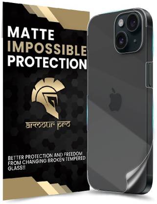ArmourPro Back Screen Guard for iPhone 15, Apple iPhone 15, Apple 15, Matte Screen Guard