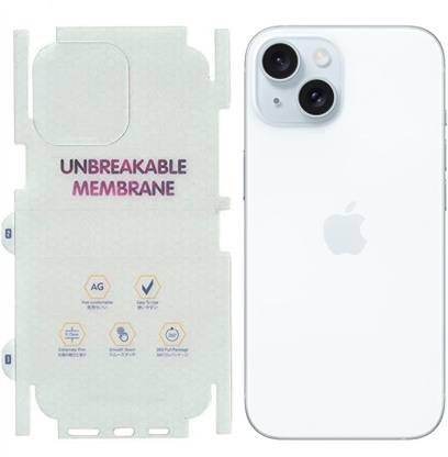 yuvu77 Back Screen Guard for iphone 15 plus, Membrane with 360 coverage, unbreakable membrane