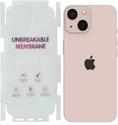 yuvu77 Back Screen Guard for Apple iPhone 14 Plus, Membrane with 360 coverage, glossy finish