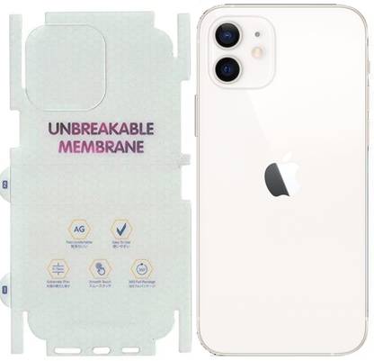 yuvu77 Back Screen Guard for Apple iPhone 12, Membrane with 360 coverage