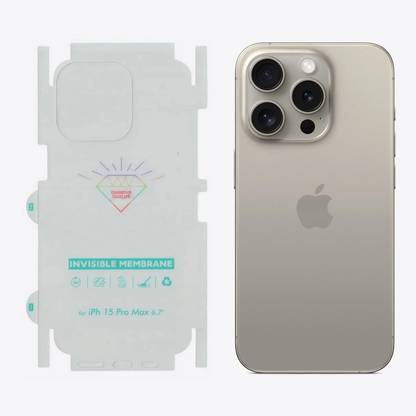 TouchTrove Back Screen Guard for iPhone 15 Pro Max (6.7”) Hydrogel Membrane TPU Clear Full Cover Back Screen Protector