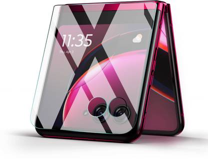 Enlinea Front and Back Screen Guard for Motorola Razr 40 Ultra Screen Guard, Motorola Razr 40 Ultra Screen Protector, TPU Back Hydrogel Film For Motorola Razr 40 Ultra