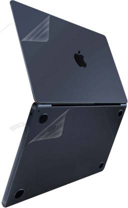 Capes India Back Screen Guard for MacBook Air 13" M2 A2681, MacBook Air 13" M3 A3113, Transparent Clear Vinyl Skin, Anti-scratch & Heat Resistant Skin, Top & Bottom Skin Only