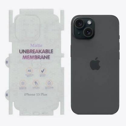 TouchTrove Back Screen Guard for iPhone 15 Plus (6.7”) Hydrogel Membrane TPU Matte Full Cover Back Screen Protector