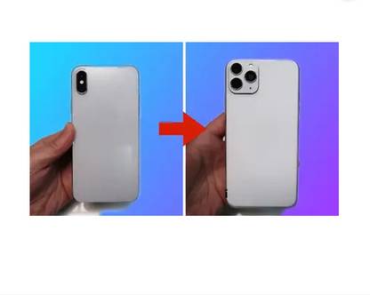 Jagsun Back Screen Guard for Iphone 13 Converter Skin for Mobile White