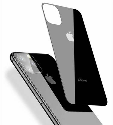 CallSmith Back Tempered Glass for Apple iPhone 11 Pro Ultra Glossy Black Back Tempered Glass, With Apple Logo