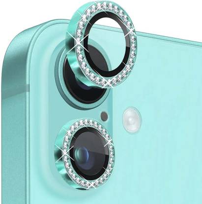 casual need Camera Lens Protector for iPhone 16 / iPhone 16 Plus, 9H Tempered Glass Camera Cover Screen Protector, HD Clear, Metal Individual Ring