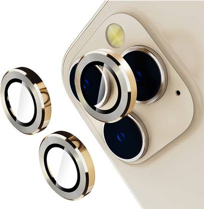 CASECRAFT Camera Lens Protector for Apple iPhone 12 Pro Max Back Camera Lens Ring Guard ProtectoR (Gold)