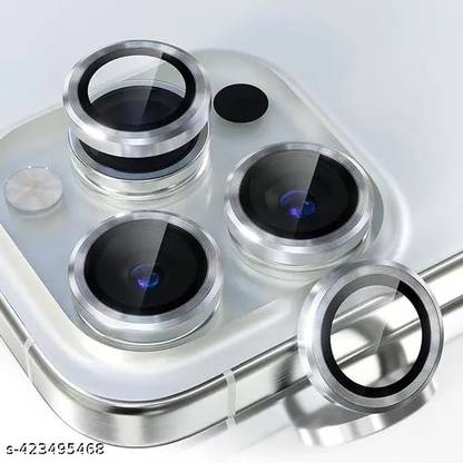 casual need Camera Lens Protector for iPhone 15 Pro / iPhone 15 Pro Max 9H tempered glass metal individual ring Camera Cover for iPhone 15 Pro iPhone 15 Pro Max silver (set of 3)