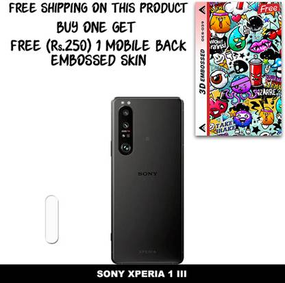 SOMTONE Camera Lens Protector for SONY XPERIA 1 III FREE 1 3D EMBOSSED SKIN FOR MOBILE BACK WITH CUT C1S039