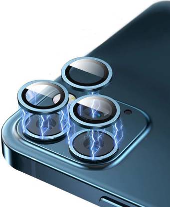 CASECRAFT Camera Lens Protector for Apple iPhone 12 Pro Max Back Camera Lens Ring Guard ProtectoR (Blue)