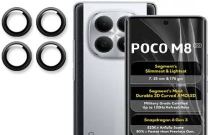 O2MG Back Camera Lens Ring Guard Protector for POCO M8 5G, POCO M8