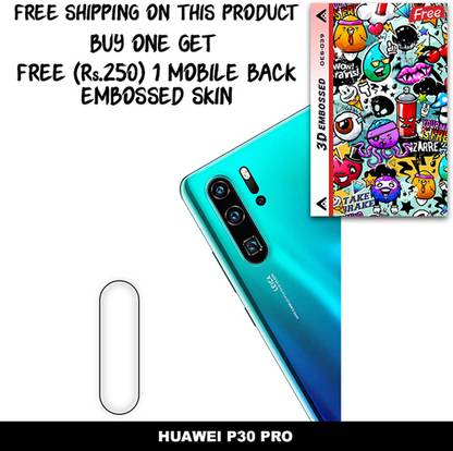 SOMTONE Camera Lens Protector for HUAWEI P30 PRO FREE 1 3D EMBOSSED SKIN FOR MOBILE BACK WITH CUT C1S039