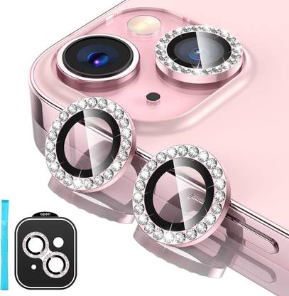 OTOFLY make it possible' Camera Lens Protector for Iphone 14, Iphone 14 Plus, Bling Protection Camera Cover Tempered Glass Screen Protector Diamond Metal Individual Ring