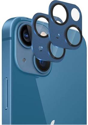 casual need Camera Lens Protector for Compatible for iPhone 13 / iPhone 13 Mini, Premium Metal and Tempered Glass Strong Adhesion HD Anti-Scratch Full Coverage [No Affect on Night Shots] - Blue