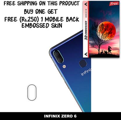 ARBAN Camera Lens Protector for INFINIX ZERO 6 FREE 1 3D EMBOSSED SKIN FOR MOBILE BACK WITH CUT C1S010