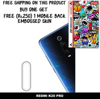 SOMTONE Camera Lens Protector for REDMI K20 PRO FREE 1 3D EMBOSSED SKIN FOR MOBILE BACK WITH CUT C1S039