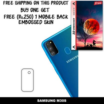 ARBAN Camera Lens Protector for SAMSUNG M30S FREE 1 3D EMBOSSED SKIN FOR MOBILE BACK WITH CUT C1S010