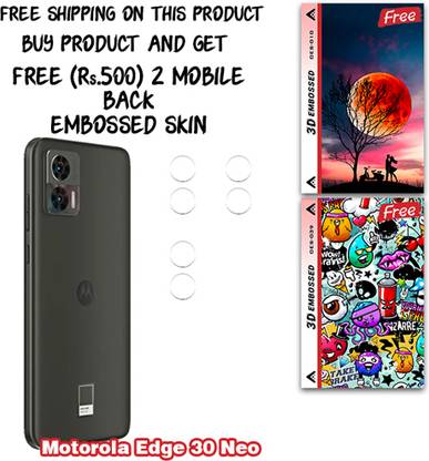 ARBAN Camera Lens Protector for Motorola Edge 30 Neo WITH FREE 500 RUPEES 2 3D EMBOSSED SKIN FOR MOBILE BACK CS010