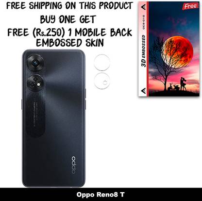 ARBAN Camera Lens Protector for Oppo Reno8 T FREE 1 3D EMBOSSED SKIN FOR MOBILE BACK WITH CUT C1S010