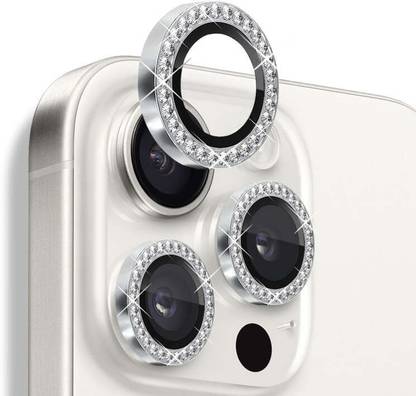 casual need Camera Lens Protector for ,iPhone 16 Pro / iPhone 16 Pro Max , Tempered Glass Aluminum Alloy Lens Ring Camera Cover Fit for iPhone 16 Pro/Pro Max (Diamond Silver)