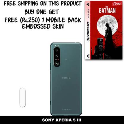 ARBAN Camera Lens Protector for SONY XPERIA 5 III FREE 1 3D EMBOSSED SKIN FOR MOBILE BACK WITH CUT C1S034