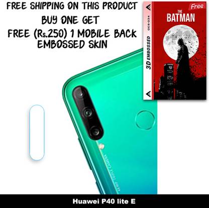ARBAN Camera Lens Protector for Huawei P40 lite E FREE 1 3D EMBOSSED SKIN FOR MOBILE BACK WITH CUT C1S034