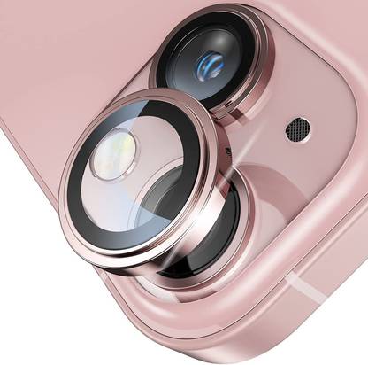 LOWCOST ASM Camera Lens Protector for Apple iPhone 13, Apple iPhone 13 Pink Camera Lens Protector, Premium Aluminium Alloy Metal Ring Lens Protector (Pack of 3)