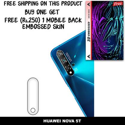ARBAN Camera Lens Protector for HUAWEI NOVA 5T FREE 1 3D EMBOSSED SKIN FOR MOBILE BACK WITH CUT C1S002