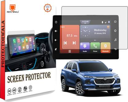 Protectorwala Impossible Screen Guard for Grand Vitara 7 inch Touch Display Car Music infotainment System Flexible 9H Protector CLEAR