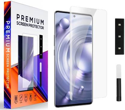 XYNITY Edge To Edge Screen Guard for Vivo V27 5G, Vivo V27 Pro 5G, UV Curved Screen Protector with Easy Installation Kit