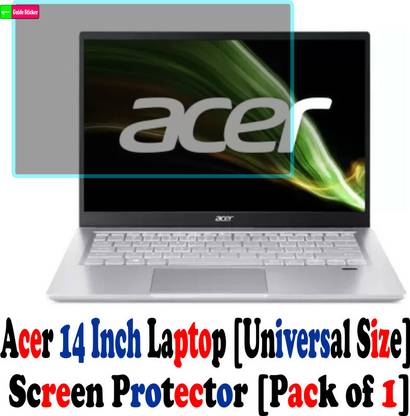 RapTag Edge To Edge Screen Guard for Uii Acer 14 inch laptop [Universal Size] [Transparent]