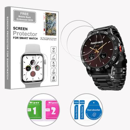 ARBAN Edge To Edge Screen Guard for Fastrack Magnus FX3 1.46 inch (FREE 1 MOBILE EMBOSSED SKIN) SMARTWATCH SCREEN GUARD