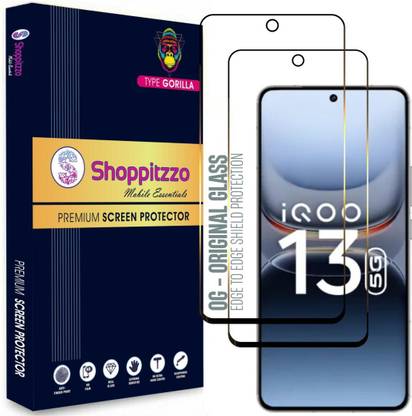Shoppitzzo Edge To Edge Screen Guard for iQOO 13 5G(6.82 Inch)**NeoShield**Millitary Grade-Anti Explosion-Tempered Glass/Full Screen Coverage-Edge to Edge/9H Hardness/With Easy Installation Kit