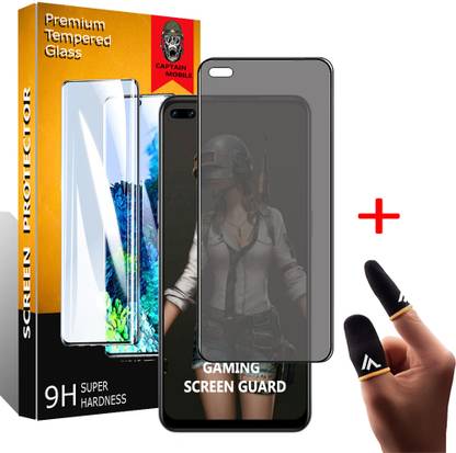 CaptainMobile Edge To Edge Screen Guard for Oppo Reno 4 Lite, Oppo Reno 4F, Oppo Reno 4, Oppo Reno 3 Pro, Realme X50 Pro, Oneplus NORD, Oppo A93, Oppo F17 PRO Matte Ceramic (Flexible) And Finger Sleeves