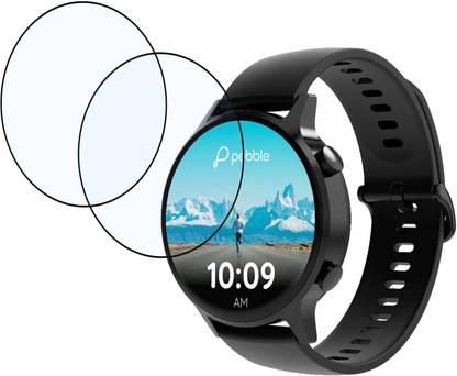 CUBES Edge To Edge Screen Guard for Pebble Vast 1.43 Inch Smart Watch | Soft and Flexible | Touch Sensitive | Unbreakable | Ultra Thin High Grade 9H TPU Film (Not a Glass Tempered)