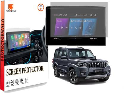 Protectorwala Impossible Screen Guard for Scorpio n 8inch Touch Display Car Music infotainment System Flexible 9H Protector CLEAR