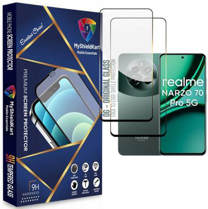 MyShieldKart Edge To Edge Screen Guard for Realme Narzo 70|narzo 70 Pro 5G(6.67 Inch)**DuraGlass**Millitary Grade-Anti Explosion-Tempered Glass/Full Screen Coverage-Edge to Edge/9H Hardness/With Easy Installation Kit