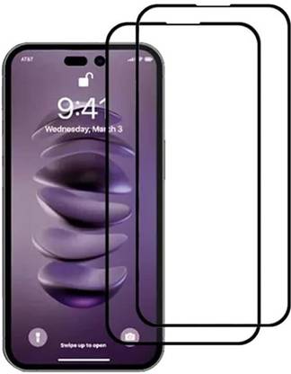 eZell Edge To Edge Screen Guard for IPhone-14 Pro( 2 Packs)