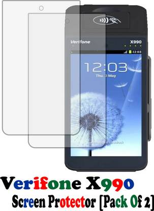 RapTag Edge To Edge Screen Guard for Verifone X990 Card Swipe Machine [Clear]