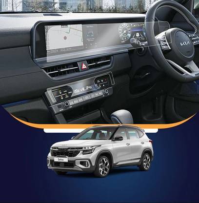 KSI Edge To Edge Screen Guard for KIA SELTOS (10 INCH) INFOTAINMENT, CLUSTER AND AC PANEL SCREEN PROTECTOR
