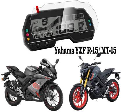 Otsk Guards Edge To Edge Screen Guard for Yahama YZF R15 V3 MT 15 Speedo Meter (NOT A TEMPERED GLASS) (.12.342)