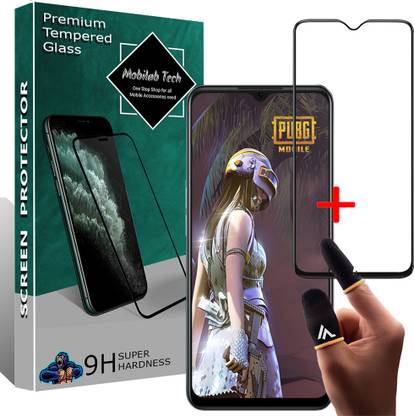 Mobilab Tech Edge To Edge Screen Guard for Realme C25Y Big Curve Edge Glass With Finger Sleeves